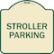 Signmission Designer Series Stroller Parking, Tan & Green Heavy-Gauge Aluminum Sign, 18" x 18", TG-1818-22831 A-DES-TG-1818-22831 - alternate 1